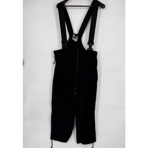Vintage US Military Bib Overalls Mens Medium Black Polartec Fleece Cold Weather